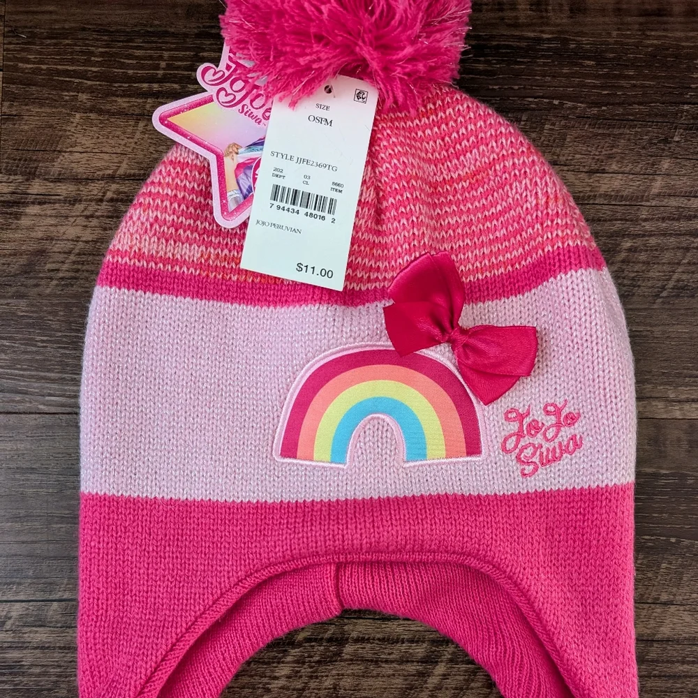 NWT Nickelodeon JoJo Siwa Pink Beanie Hat